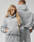 BASYQS BOXY HOODIE - GREY