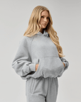 BASYQS BOXY HOODIE - GREY