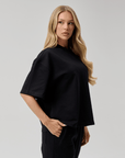 BASYQS BOXY T-SHIRT - BLACK