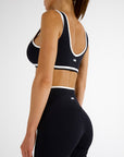VIVIAN SHORTS - CAVIAR/WHITE TRIM