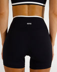 VIVIAN SHORTS - CAVIAR/WHITE TRIM