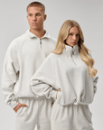 QUARTER ZIP - MARL GREY