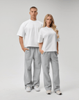 BASYQS BOXY T-SHIRT - WHITE