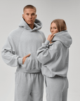 BASYQS BOXY HOODIE - GREY