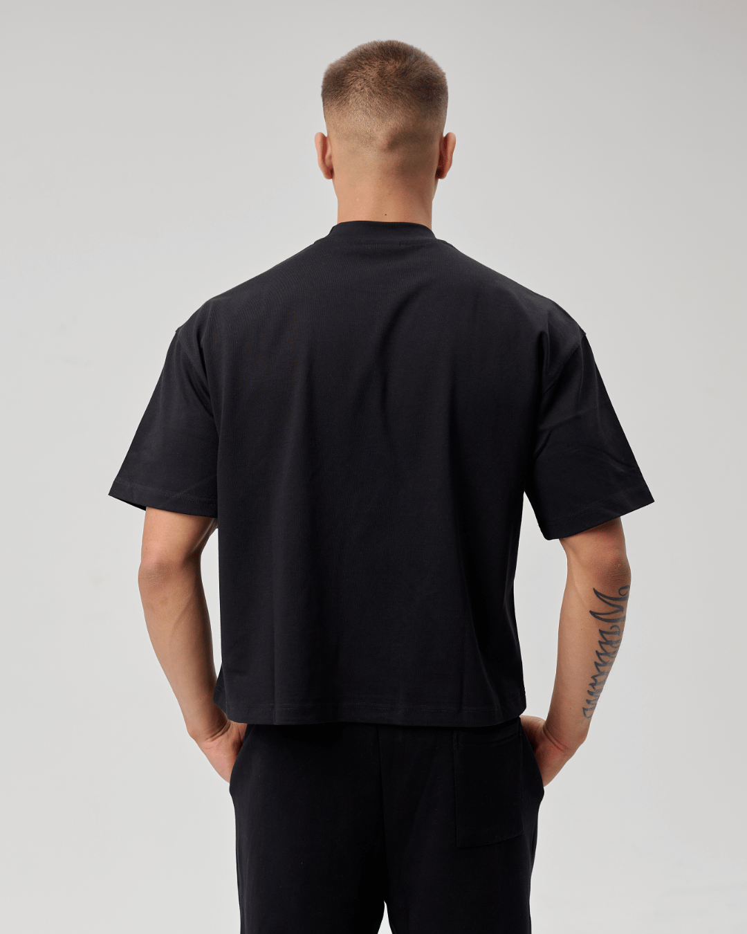 BASYQS BOXY T-SHIRT - BLACK