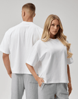 BASYQS BOXY T-SHIRT - WHITE