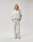 QUARTER ZIP - MARL GREY