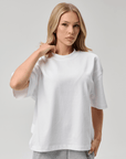 BASYQS BOXY T-SHIRT - WHITE