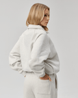 QUARTER ZIP - MARL GREY