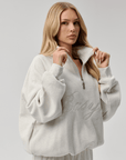 QUARTER ZIP - CURSIVE MARL GREY