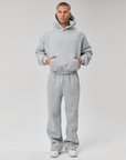 BASYQS BOXY HOODIE - GREY