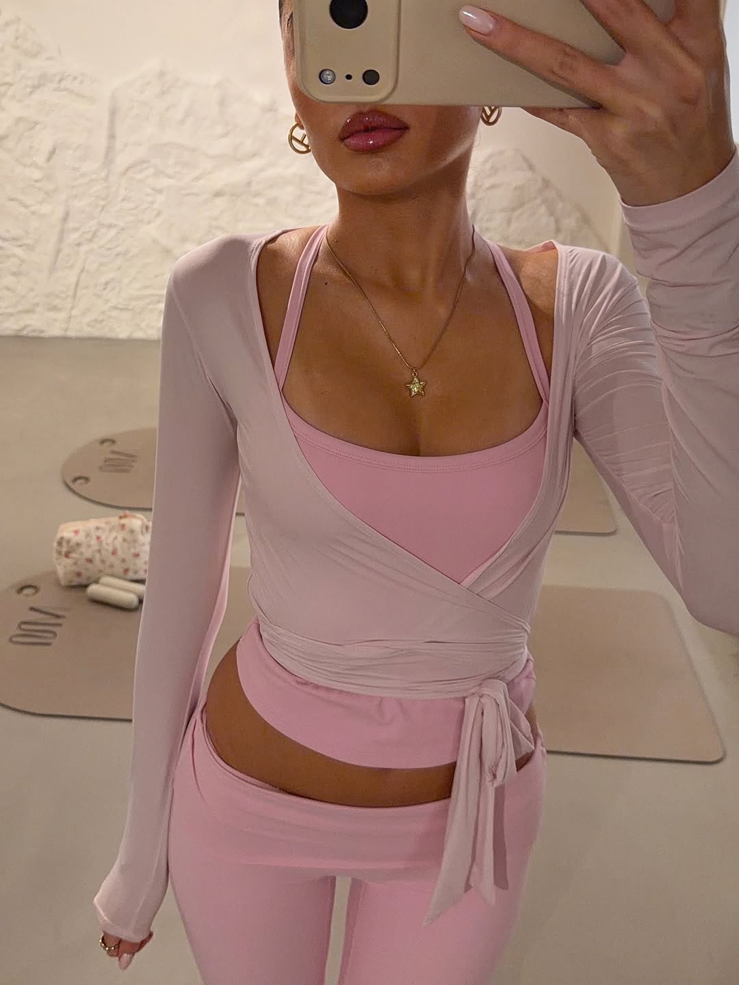 TYLA WRAP TOP - BLOSSOM