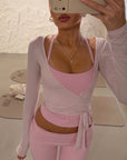 TYLA WRAP TOP - BLOSSOM