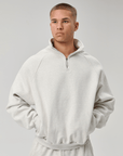 QUARTER ZIP - MARL GREY