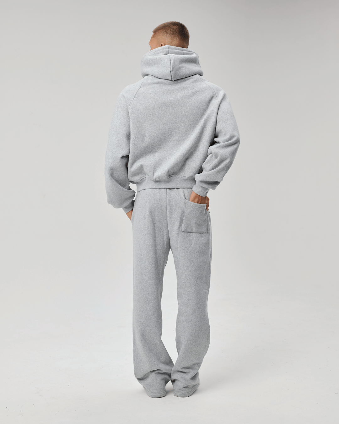 BASYQS BOXY HOODIE - GREY