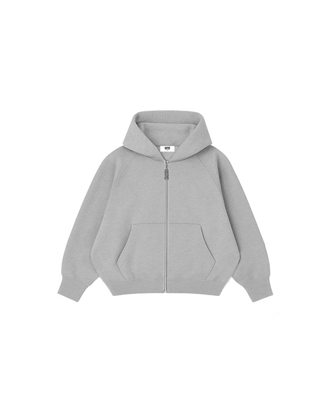 BASYQS CORE ZIP UP - GREY