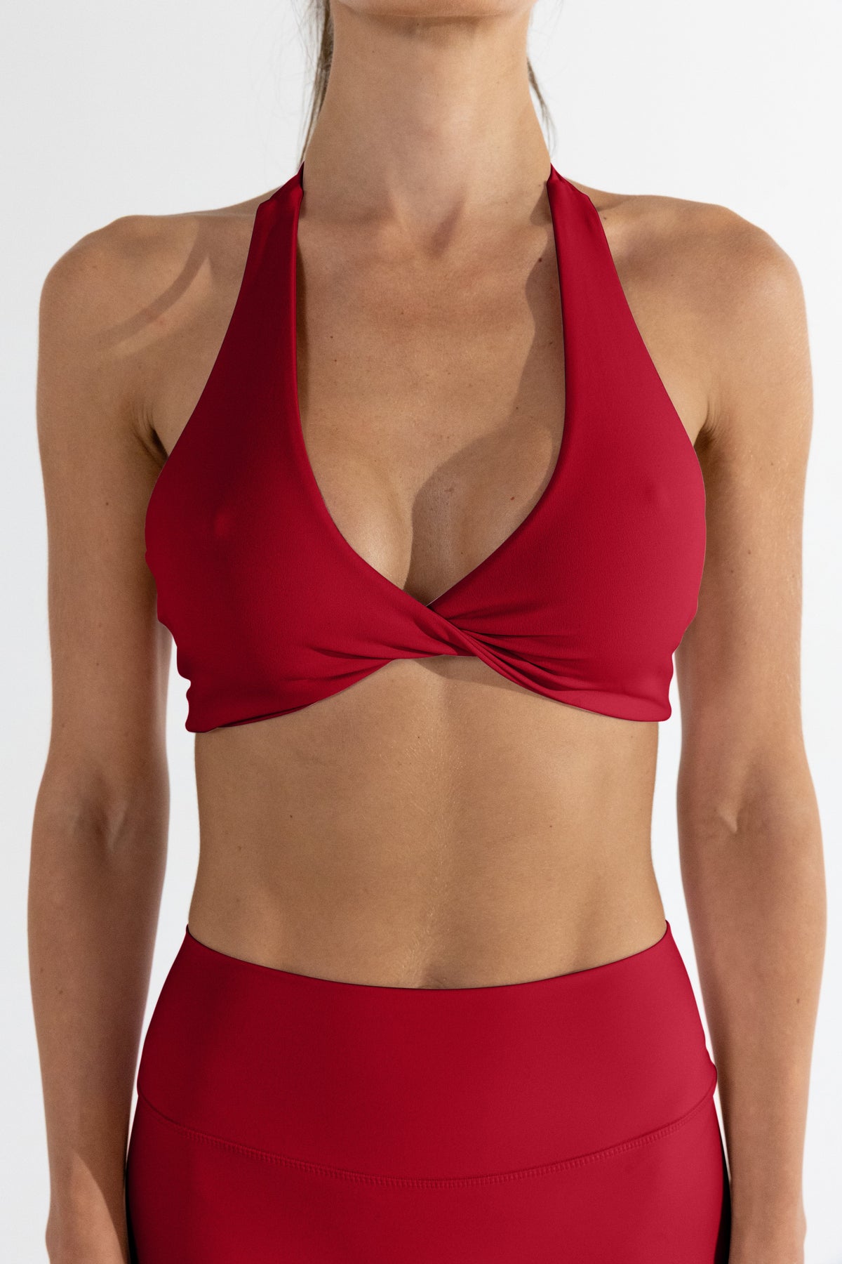 HAILEY TWIST CROP - CHERRY