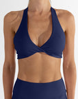 HAILEY TWIST CROP - BLUEBERRY
