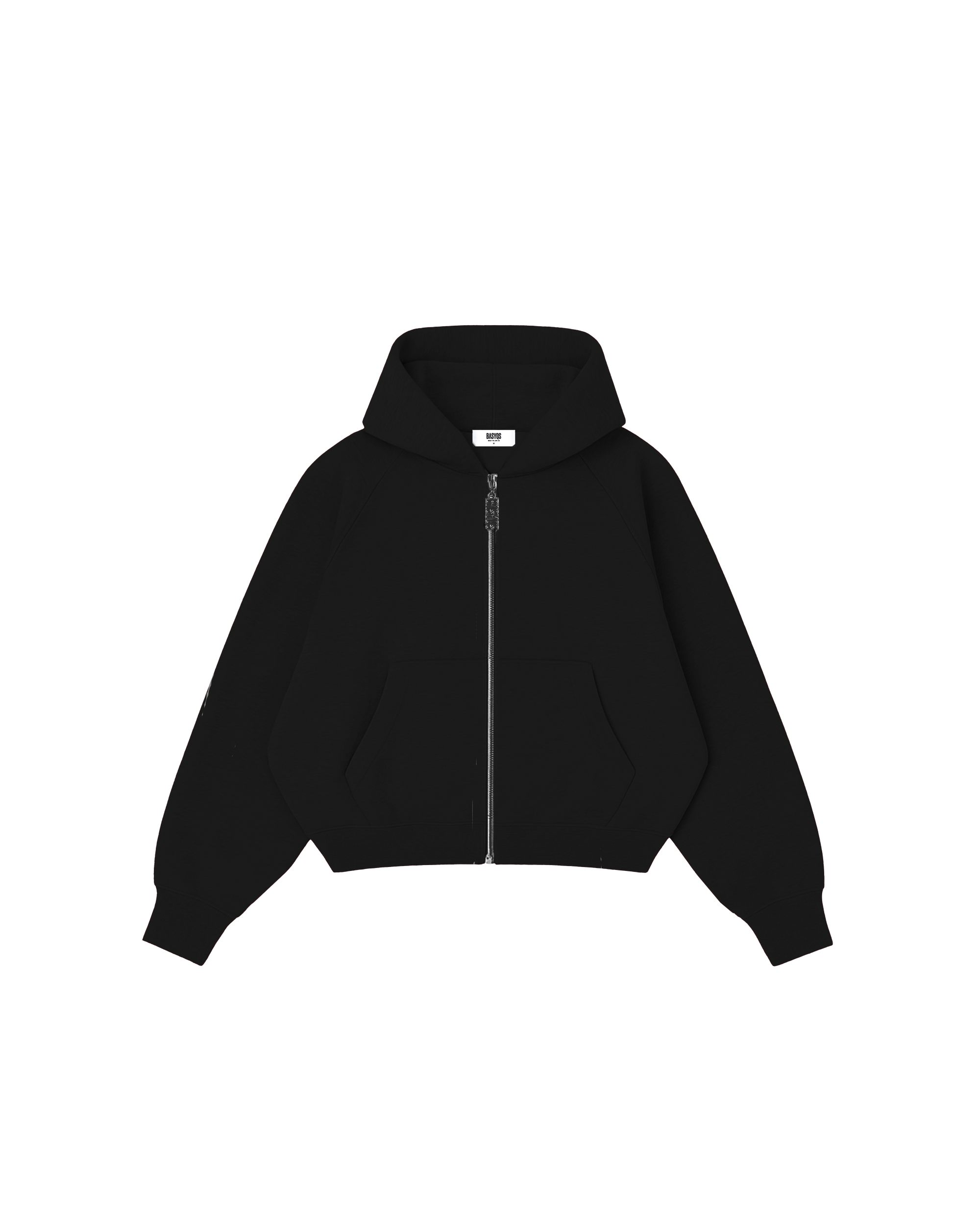 BASYQS ZIP UP - JET BLACK