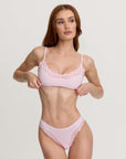 AMÉLIE LACE THONG - POWDERPUFF