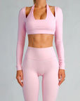 RACHEL LONG SLEEVE CROP - PETAL