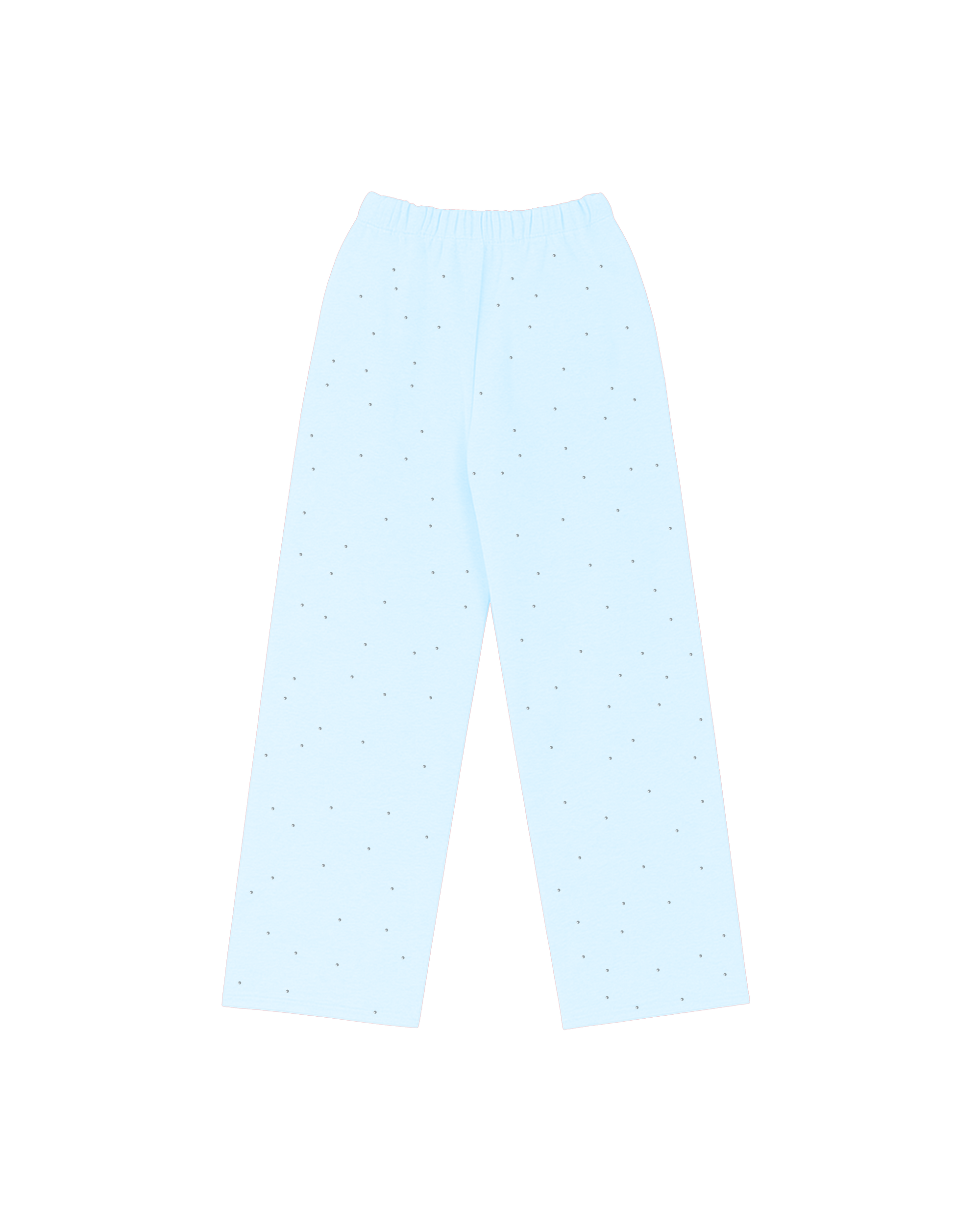 RHINESTONE SWEATS - BABY BLUE