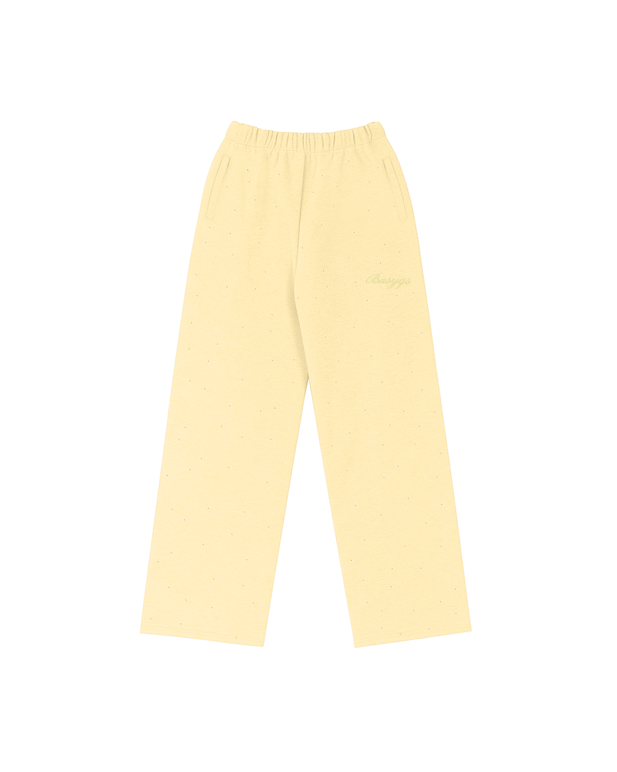 RHINESTONE SWEATS - BABY YELLOW