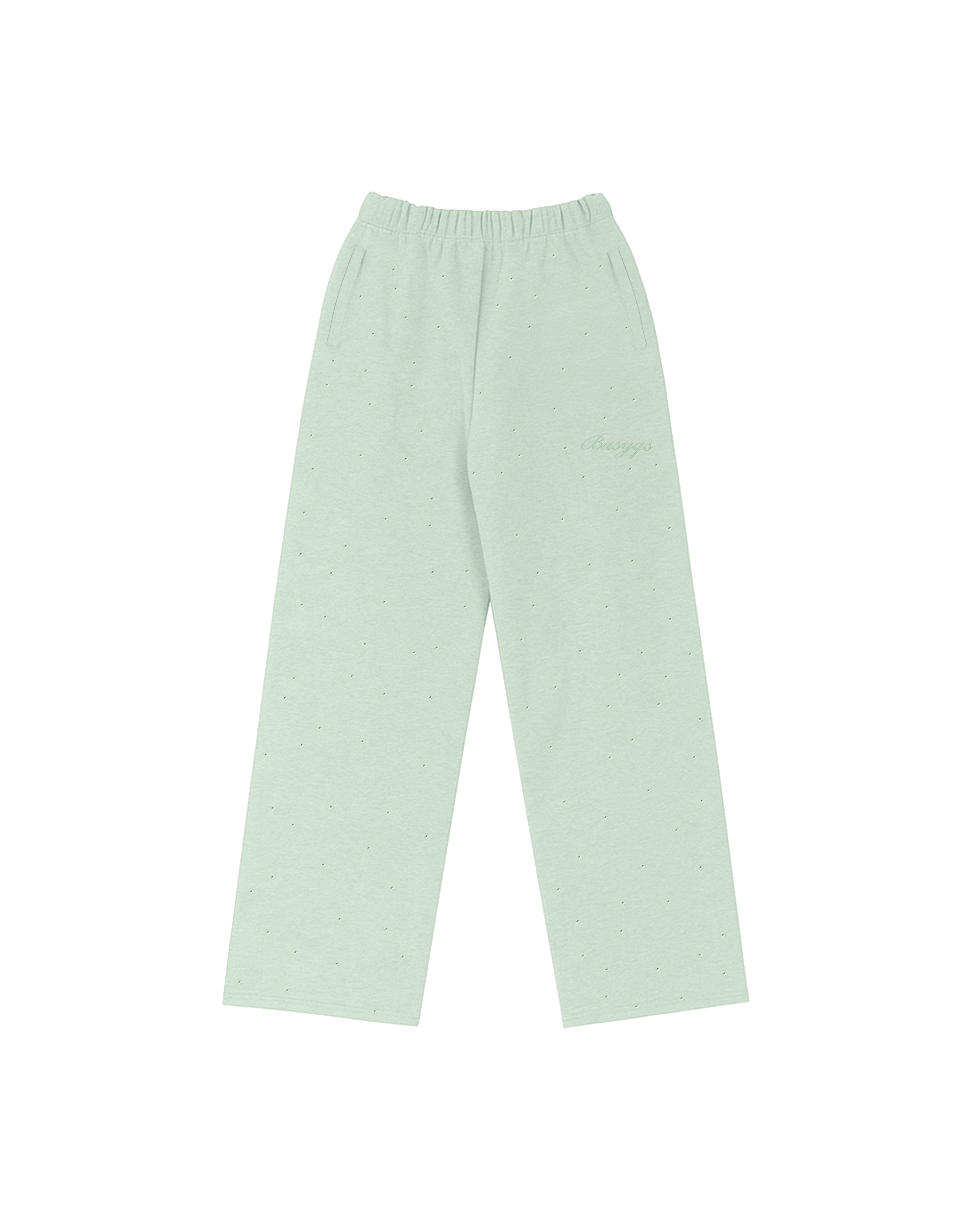 RHINESTONE SWEATS - BABY GREEN