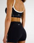 ELLIE CROP - CAVIAR/WHITE TRIM