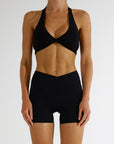 HAILEY TWIST CROP - CAVIAR