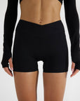 SIERRA SCRUNCH SHORTS - CAVIAR