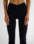 SIERRA SCRUNCH  FLARED PANTS - CAVIAR