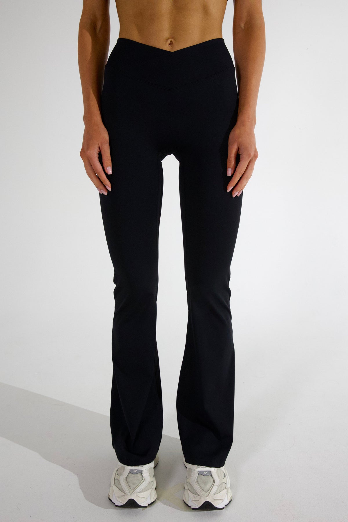 SIERRA SCRUNCH  FLARED PANTS - CAVIAR