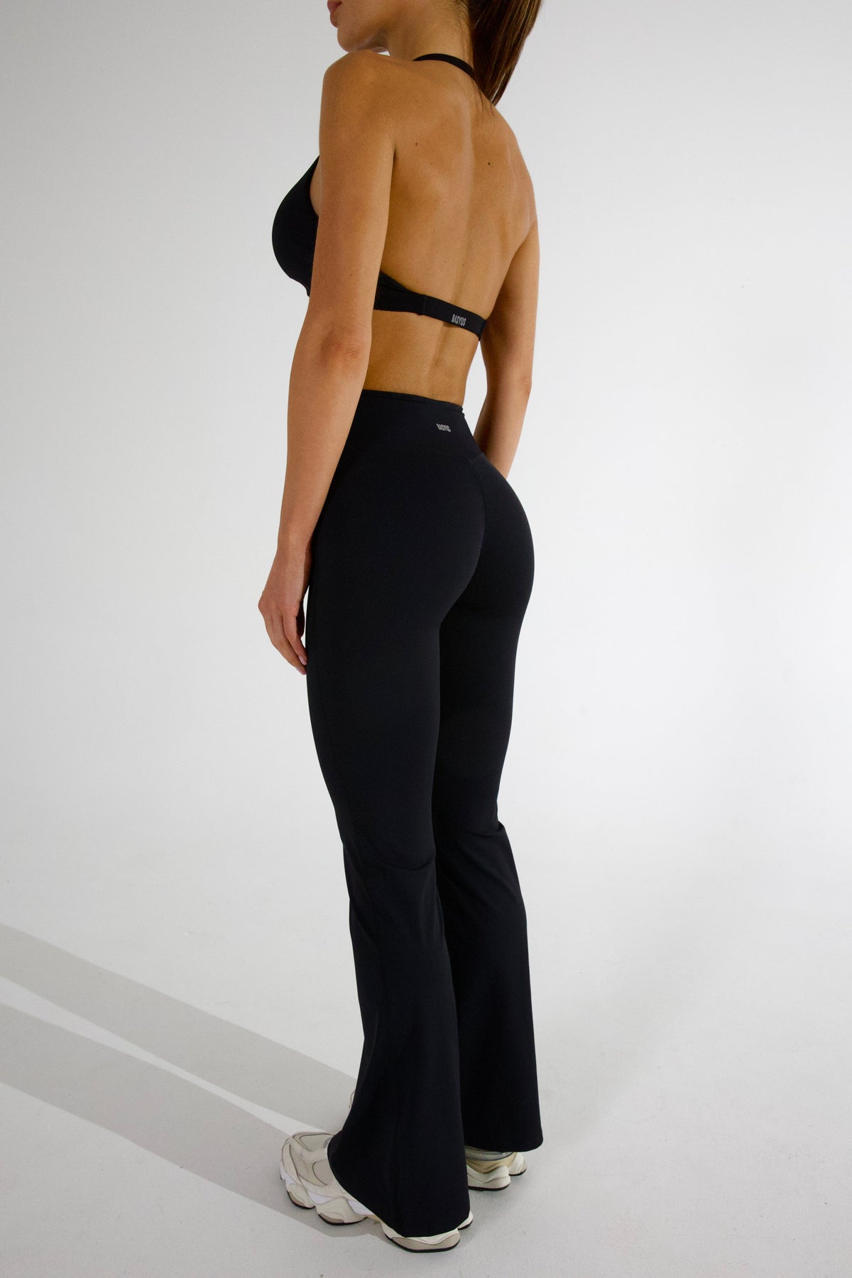 SIERRA SCRUNCH  FLARED PANTS - CAVIAR