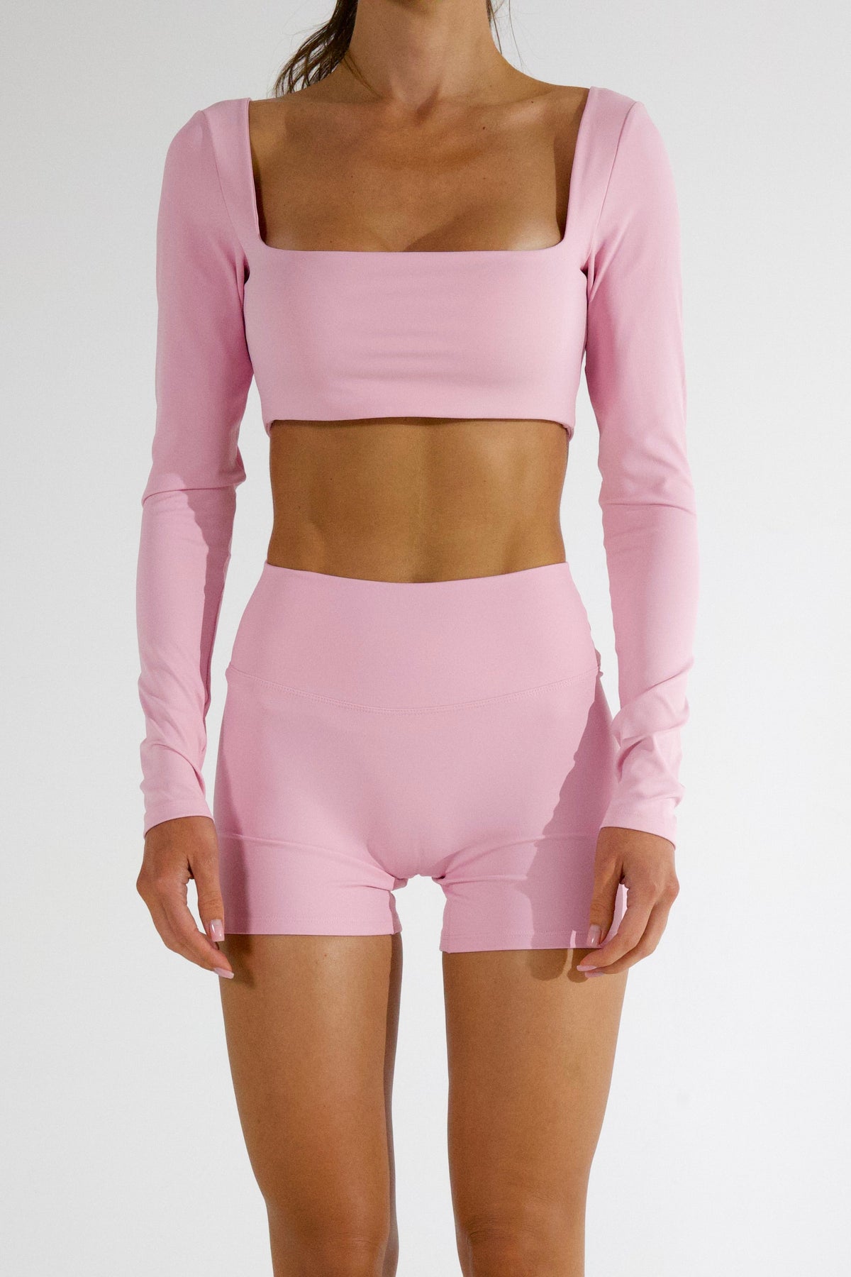 RACHEL LONG SLEEVE CROP - PETAL