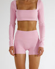 RACHEL LONG SLEEVE CROP - PETAL